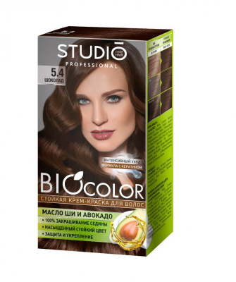 Studio Professional Стойкая крем-краска для волос Biocolor тон 5,4 Шоколад
