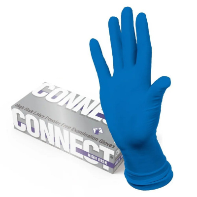 Connect High Risk Перчатки латексные натуральный латекс Размер M (цена за 1 пару), 25 пар