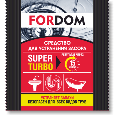 Fordom Средство для устранения засоров Super Turbo, 70 гр