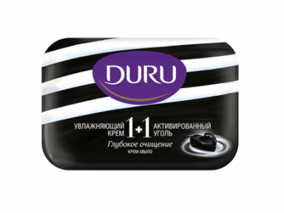 Duru 1+1 Крем-мыло Глубокое очищение Активированный уголь, 80 гр