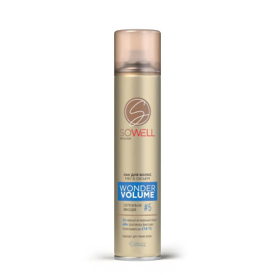 SoWell Wonder Volume Лак для волос Мега объем от корней 5, 300 мл