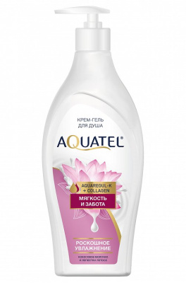 Aquatel Крем-гель для душа Мягкость и забота, 500 мл
