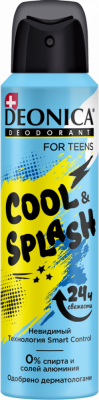 Deonica For Teens Дезодорант-спрей Cool & Splash, 150 мл