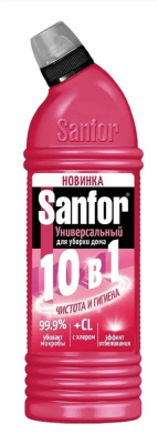 Sanfor Универсальное чистящее средство 10 в 1 Universal Ультра Блеск Чистота и гигиена, 750 мл