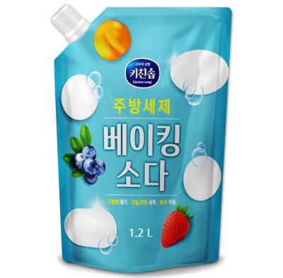 Mukunghwa Жидкость для мытья посуды Kitchen soap Baking Soda дой-пак, 1,2 л