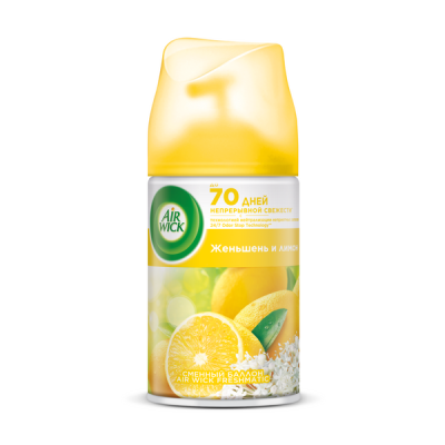 Air Wick Freshmatic Освежитель воздуха Женьшень и лимон сменный баллон, 250 мл