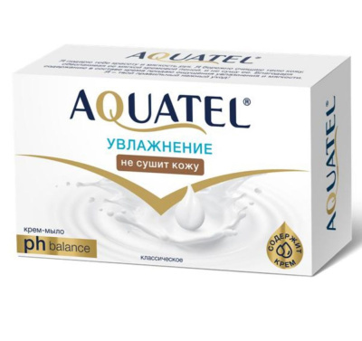 Aquatel Крем-мыло твердое классическое, 90 гр