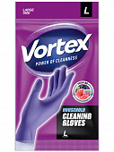 VORTEX Перчатки латексные универсальные фиолетовые L