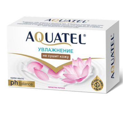 Aquatel Крем-мыло твердое лепестки лотоса, 90 гр
