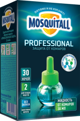 Mosquitall Жидкость для фумигатора от комаров Профессиональная защита, 30 ночей