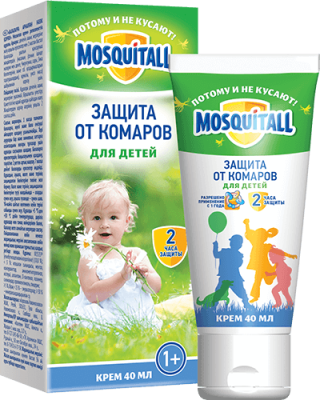 Mosquitall Крем от комаров Нежная защита для детей, 40 мл