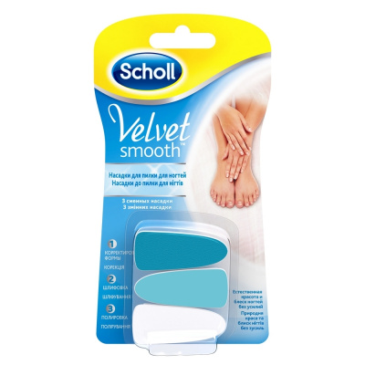 Scholl Сменные насадки Velvet Smooth для электрической пилки для ухода за ногтями