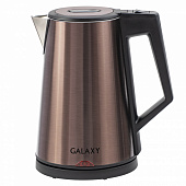 Эл.чайник Galaxy GL 0320 2000ВТ,1,7л,диск., тройная стенка из нерж.стали и пищ. пластика,,Бронзовый