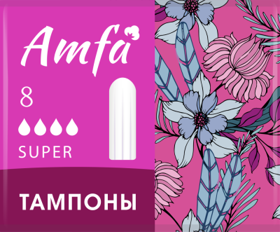 Amfa Тампоны без аппликатора Super, 8 шт