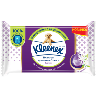 Kleenex Влажная туалетная бумага Supreme, 38 шт