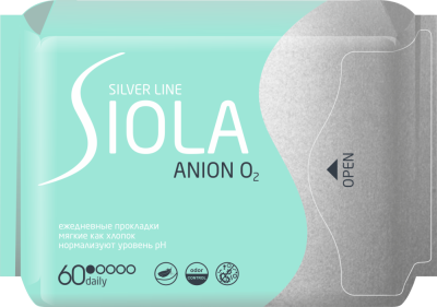 Siola Silver Line Прокладки ежедневные с анионным вкладышем Daily Classic Дуо, 60 шт
