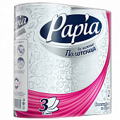 Бумажные полотенце "Papia" трёхслойные 2шт DECOR