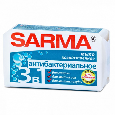 Sarma Хозяйственное мыло антибактериальное, 140 гр