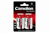 Батарейка Camelion Plus Alkaline блист. 2шт. LR20-BP2 большая, 1,5 В, Цена за 1шт. (12)