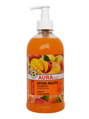 Aura Clean Жидкое крем-мыло Ароматерапия Манго и маракуя, 500 мл