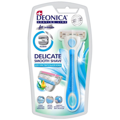 Deonica for Women Станок для бритья женский 3 лезвия со сменной кассетой