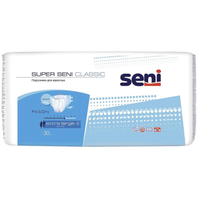 Seni Super Seni Classic Подгузники для взрослых Extra Large, 30 шт