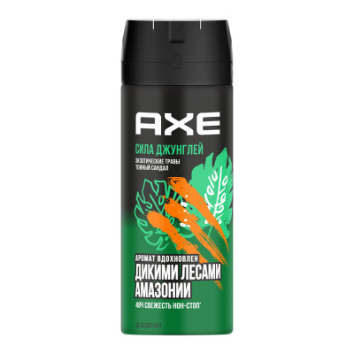 Axe Дезодорант-аэрозоль Сила джунглей с ароматом вдохновленным дикими лесами амазонии, 150 мл