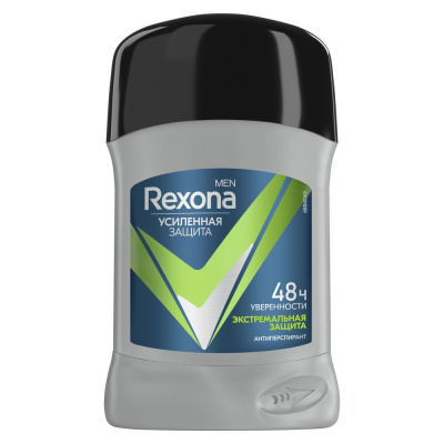 Rexona Men Антиперспирант-карандаш Усиленная  защита от пота и запаха Экстремальная защита, 50 мл
